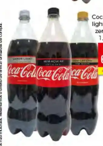 Bolama Coca-Cola Light/Zero S/Cafeina 1,2lt promoção
