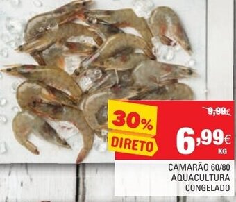 Continente Camarão 60/80 Aquacultura Congelado promoção