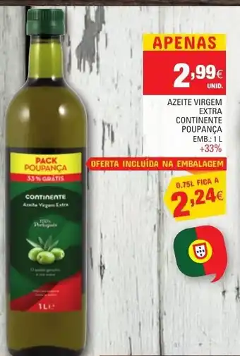 Azeite Virgem Extra Continente Poupança 1L