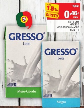 Continente Leite UHT Gresso 1L promoção