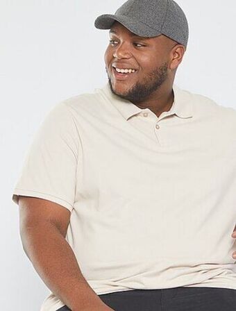 Kiabi Polo conforto piqué de algodão promoção