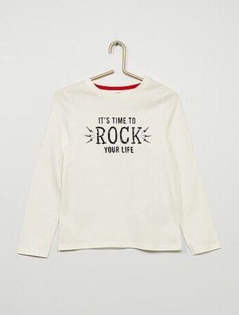 T-shirt de manga comprida estampada