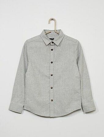 Kiabi Camisa lisa de flanela promoção