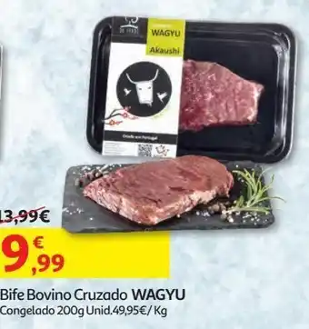 Auchan Bife bovino cruzado wagyu congelado 200gr promoção