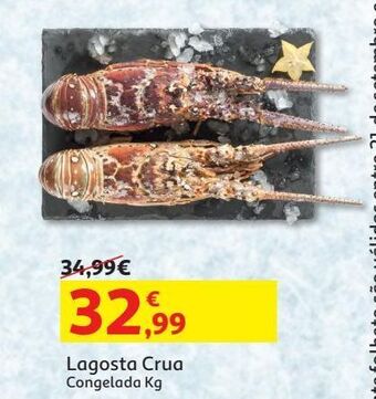Auchan Lagosta crua congelada kg de peso liquido promoção
