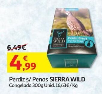 Auchan Perdiz s/penas sierra wild congelado 300 g promoção