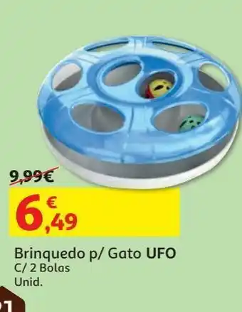 Brinquedo p/ gato ufo c/ 2 bolas