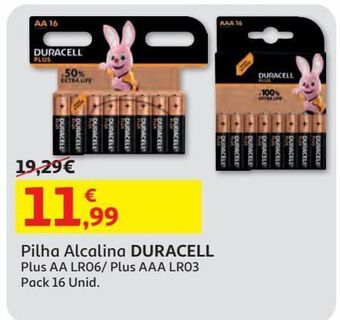 Auchan Pilha alcalina duracell promoção