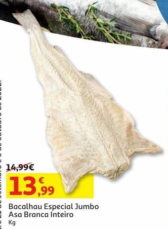Auchan Bacalhau especial jumbo asa branca inteiro kg promoção