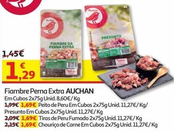 Auchan Presunto em cubos auchan promoção