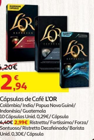 Auchan Cápsulas l'or promoção