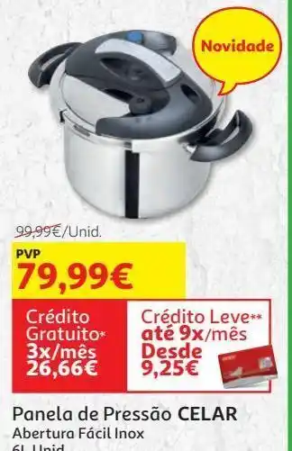 Panela pressão inox 6,0l easy open