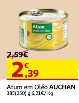 Auchan Atum em óleo auchan promoção