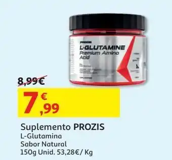 Auchan Suplemento prozis l-glutamina sabor natural 150g promoção