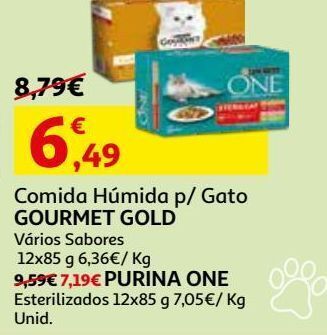 Auchan Comida húm gato gourmet gold promoção
