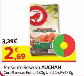 Presunto reserva auchan cura 9 meses fatias 180 g