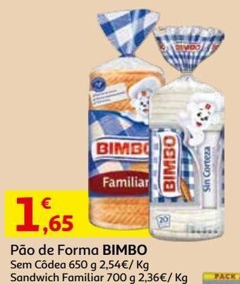 Auchan Pão de forma bimbo promoção
