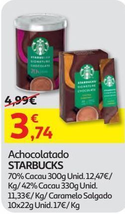 Auchan Achocolatado starbucks promoção