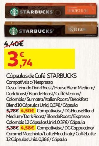 Auchan Cápsulas starbucks promoção