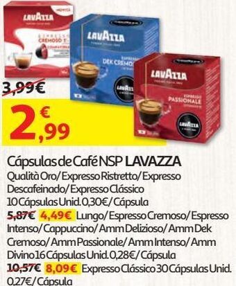 Cápsulas café lavazza