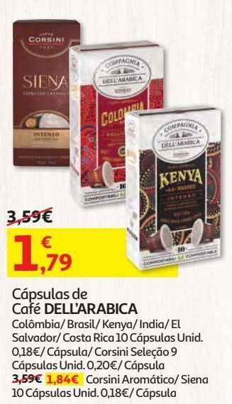 Auchan Cápsulas comp. dell'arabica promoção