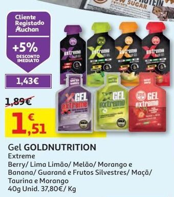 Auchan Gel goldnutrition promoção