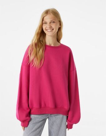 Bershka Sweatshirt decote redondo oversize promoção