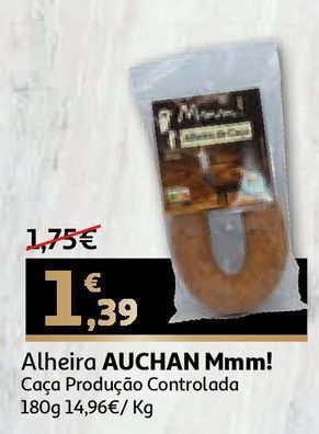 Alheira auchan:caça produção controlada 180g