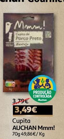 Cupita porco preto auchan:produção controlada 70 g