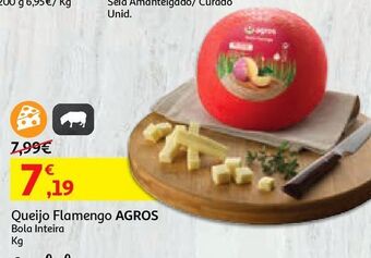 Auchan Queijo flamengo agros:bola inteiro kg promoção