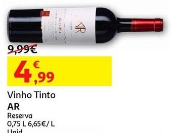 Auchan Vinho tinto ar:reserva alentejo 0.75 l promoção