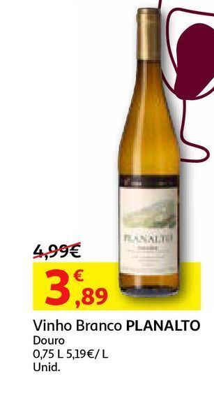 Vinho branco planalto:douro 0.75 l