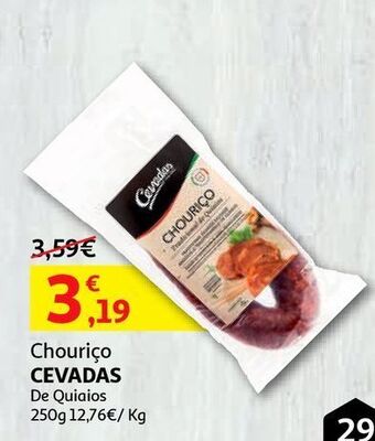 Auchan Chouriço cevadas:de quiaios 250 g promoção