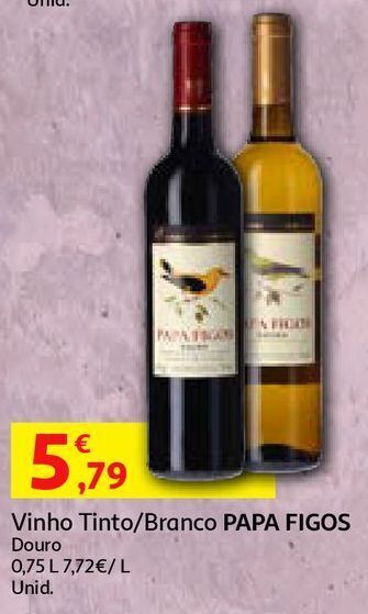 Auchan Vinho tinto papa figos promoção