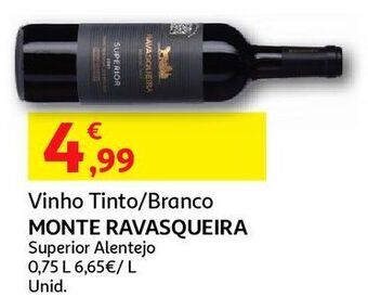 Auchan Vinho bco monte da ravasqueira promoção