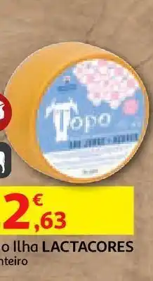 Queijo lactacores:topo inteiro kg