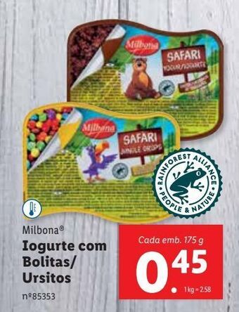 Lidl Iogurte milbona promoção