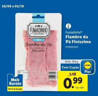 Lidl Presunto fumadinho promoção