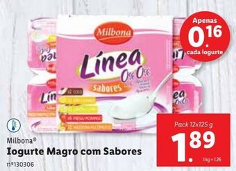 Lidl Iogurte milbona promoção
