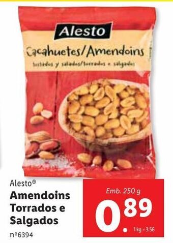 Lidl Amendoim alesto promoção