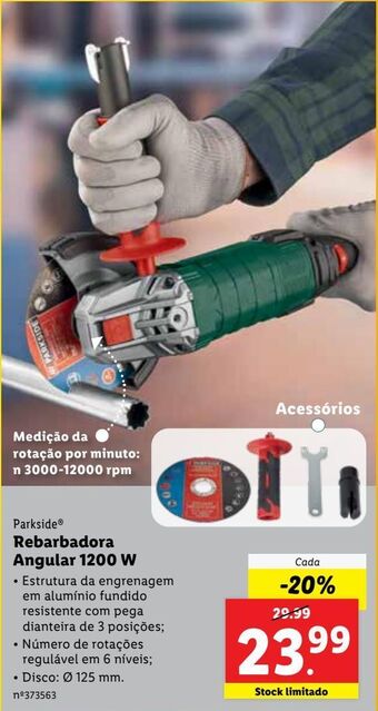 Lidl Rebarbadora parkside promoção