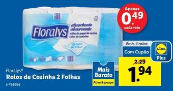 Lidl Papel toalha floralys promoção