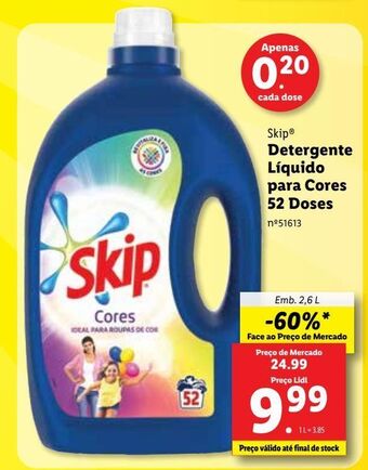 Lidl Detergente líquido skip promoção