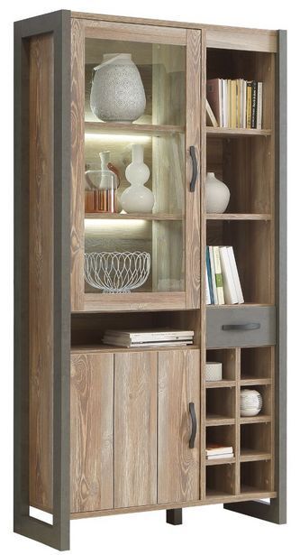 Conforama Vitrine dupla 2 portas e 1 gaveta industry promoção