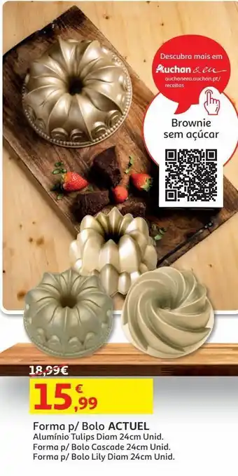 Forma p/bolo aluminio actuel