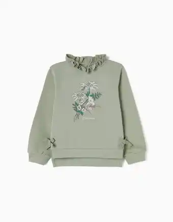 Sweat de algodão para menina 'edelweiss', verde