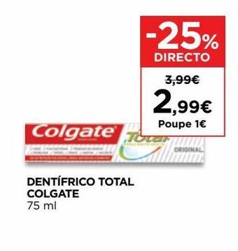 El Corte Inglés Pasta de dentes colgate promoção