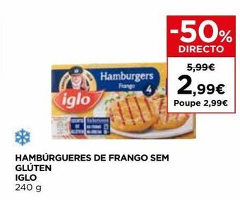 El Corte Inglés Hambúrguer de frango iglo promoção