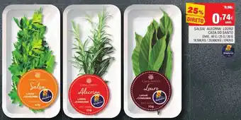 Frutas e Legumes Salsa/ Alecrim/ Louro Casa do Santo 40g/25/20g