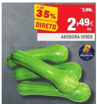 Continente Abóbora Verde promoção